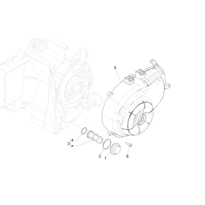 Magnetic flywheel lid Piaggio Liberty 50 4-stroke (IGET Euro 4)