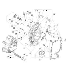 Magnetic flywheel cover - Oil filter MP3 500 LT Sport 2014-2016