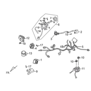 Sym X'PRO 125 wire harness