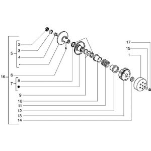 Pulley Piaggio Liberty 2-stroke up to 2005