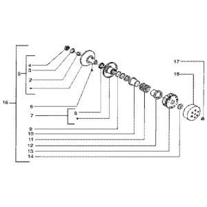 Pulley Piaggio Liberty 4-stroke up to 2005