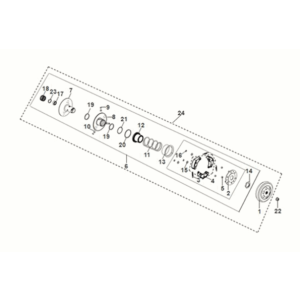 Sym X-Pro 50 E5 driven pulley assy