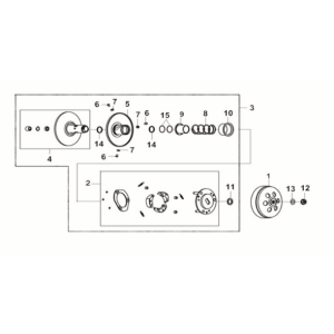 Driven pulley Sym Joymax Z 125i E5 2022