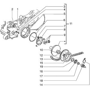 Variator Piaggio Liberty 2-stroke up to 2005