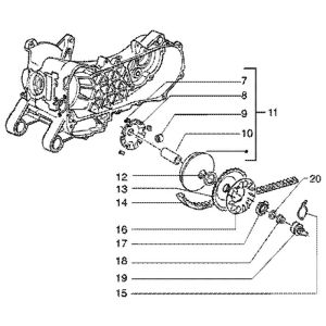 Variator Piaggio Liberty 4-stroke up to 2005