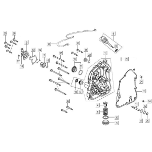 Crankcase Right Kymco New Downtown 125I ABS