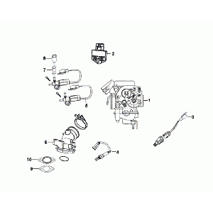 ECU - Throttle body - Intake manifold Sym Allo Euro 4 (BK-5560S) Bright Black