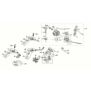 ECU - Throttle body - Injector- Intake manifold Sym Fiddle ll Euro 5