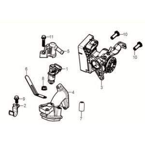 ECU - Gasklephuis - Injector- Inlaatspruitstuk Sym Jet 14 50i Euro 5