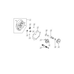final transmission crankcase Kymco Agility RS 4-stroke black 09