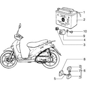 Battery Piaggio Liberty 2-stroke up to 2005
