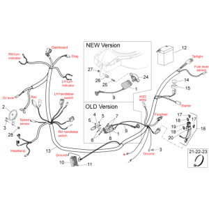 Electricity system II Aprilia SR 50 H2O ie+carb 2004-2009
