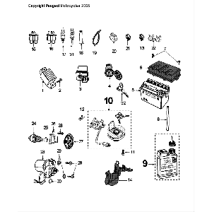 Electric Ged Peugeot Speedfight 4 LC black/blue