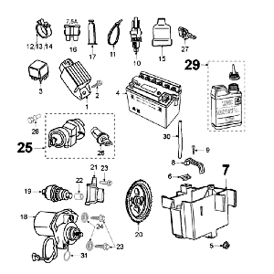 Electric Part GKS Peugeot Ludix 12 black
