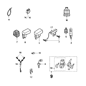 Electric Part Peugeot Fox oil tank red