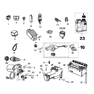 Electric Part Peugeot Speedfight 2 LC silver