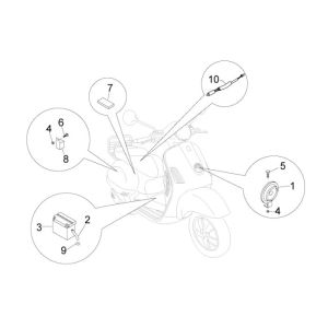 Electric parts Vespa Lx 25km 4-stroke 2-valve