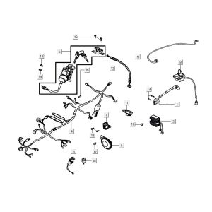 electric parts AGILITY 16+ 4T 200i Matte Metallic Light Blue