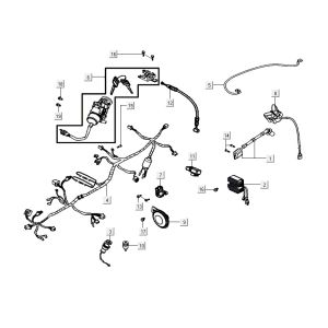 electric parts AGILITY 16+ 4T 200i Matte Metallic Silver