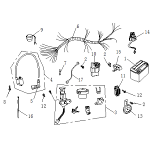 Electrical parts AGM Ape50 white