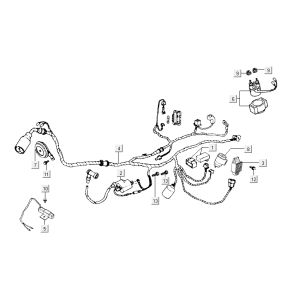 Electrical parts Kymco Activ 4-stroke red-black