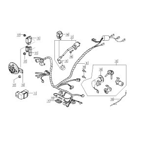 Electrical parts Kymco Yup 2t ac blue