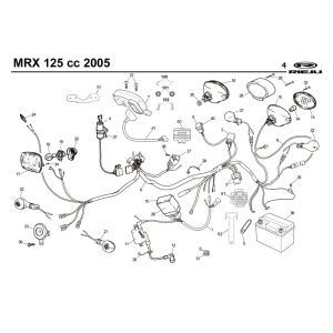 Electric parts Rieju MRX 125 red 2005 4-Stroke