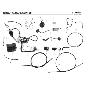 Electric parts Rieju Toreo orange 2008 2-stroke
