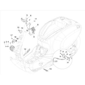 Vespa Sprint 4-stroke 3-valve electrical parts (euro5 injection IGET)