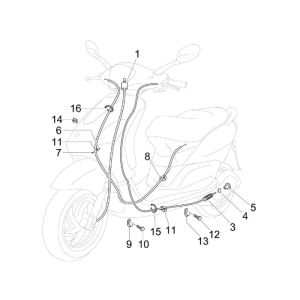Kilometer- Brake Cable Piaggio Fly 4-stroke