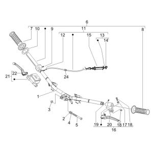 Gas- Brake Lever Piaggio Fly 4-stroke