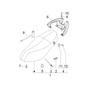 Saddle Piaggio Fly 4-stroke