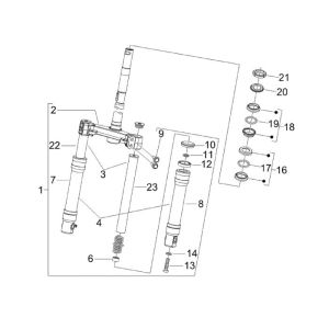 Front fork Piaggio Fly 4-stroke
