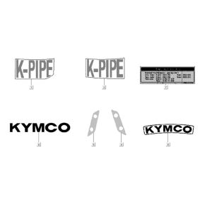 Emblems - Stickers Kymco K-Pipe 125cc
