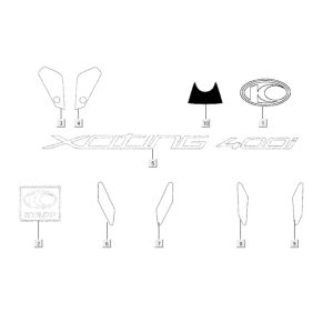 Emblems - Stickers Kymco Xciting 400i Matt Black