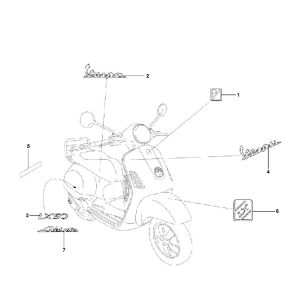 Emblems Vespa Lx 25km 4-stroke 2-valve