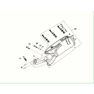 Sym Fiddle ll Euro 5 exhaust
