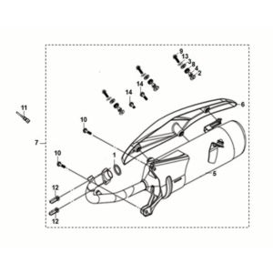 Uitlaat Sym Jet 14 50i Euro 5