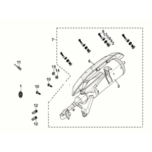 Exhaust muffler Sym Symphony ST 50 E5