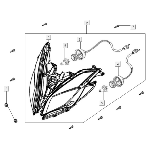 Headlight Kymco New Downtown 350I ABS