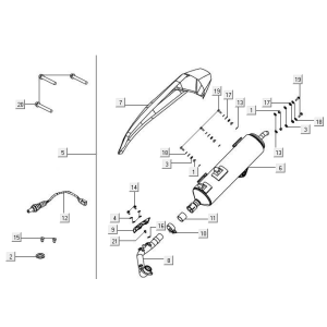 Exhaust Kymco New Downtown 350I ABS