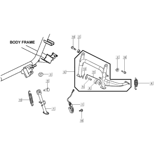 Midstand Side Stand Kymco Xciting 500R EVO
