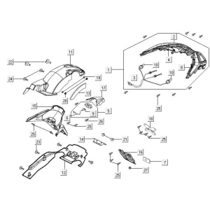 Rear Light Kymco New Downtown 125I ABS