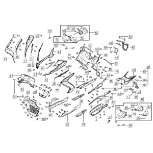 Front Center Caps Kymco New Downtown 125I ABS