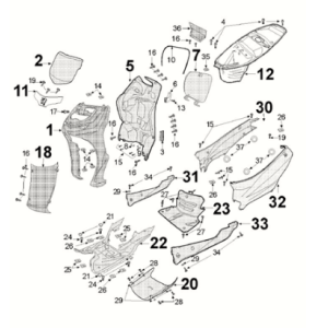 Fairing box Peugeot Tweet 125 Z PRO 2021-2022
