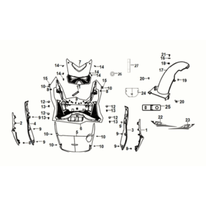Floor panel - center cover Sym Jet 14 125I AC E5 2021-2024 SUBMARINE GRAY (GY-7547UL)