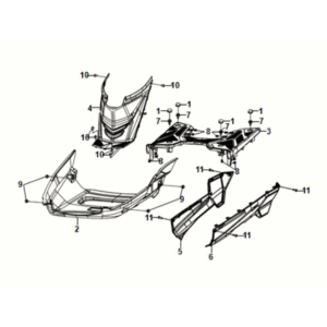 Floor panel - center cover Sym Orbit III 50 E5