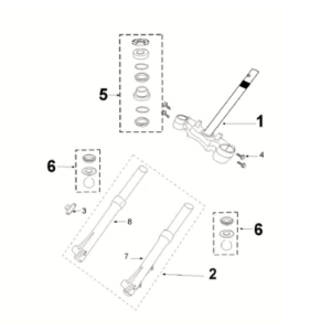 Fork steering Peugeot Tweet 125 Z PRO 2021-2022