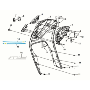 FR. cover Sym E-MIO Slate Blue (GY-7547UL/BK-001C)