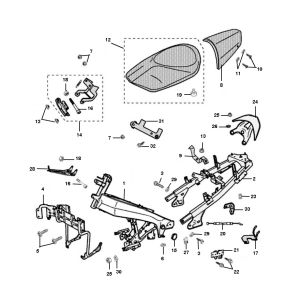 Frame saddle Peugeot Jet force C-tech 2-stroke